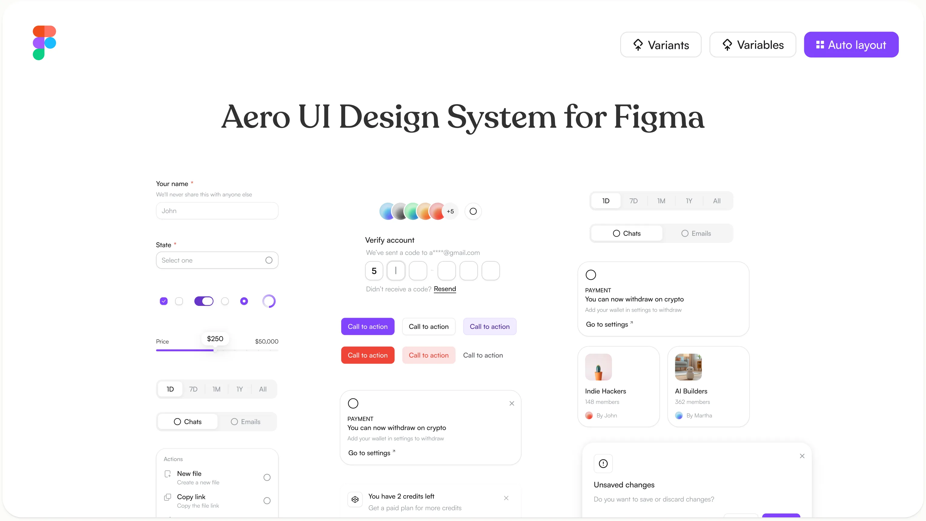 Aero UI Design System for Figma