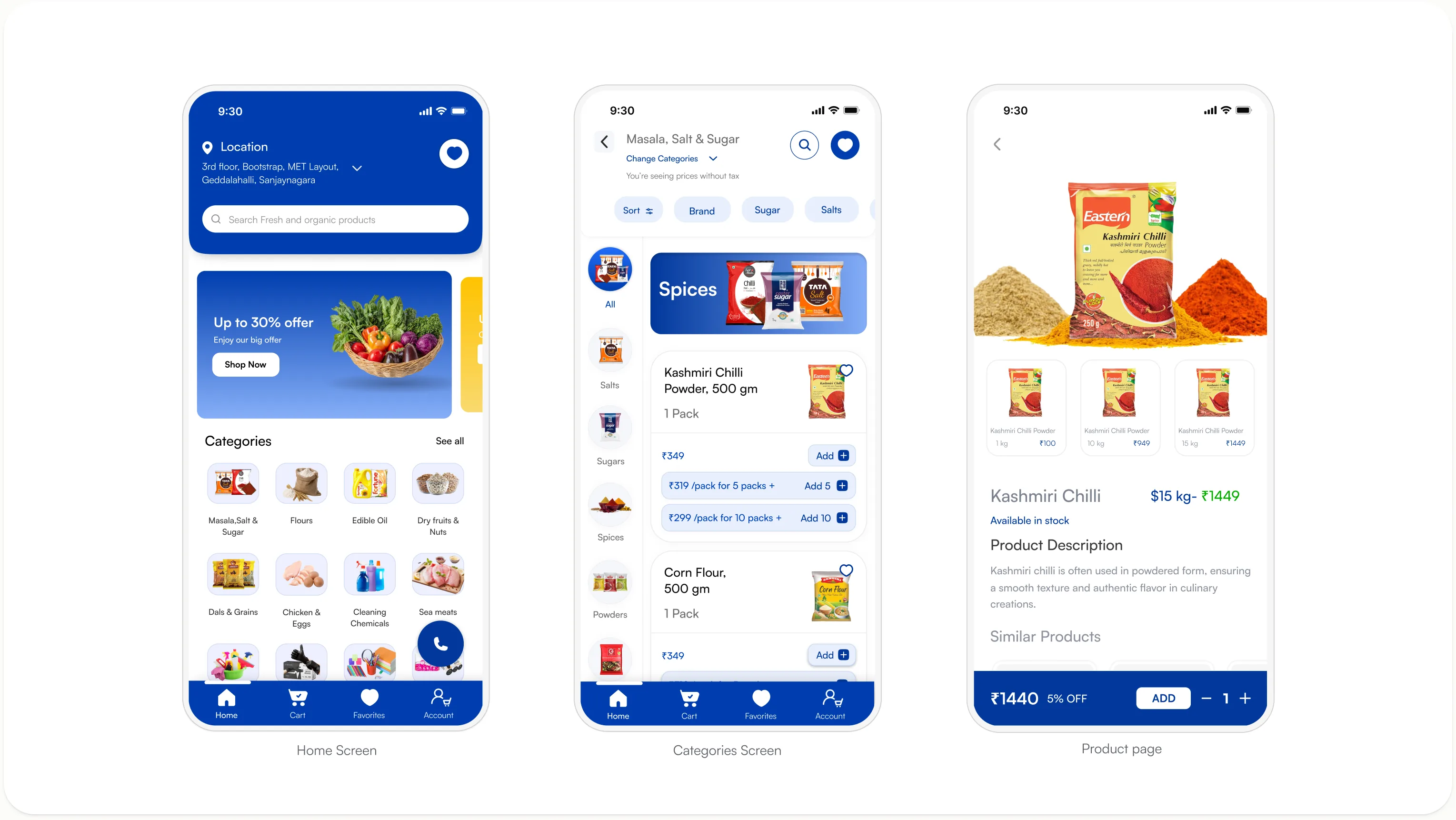 Get My Stock app screens