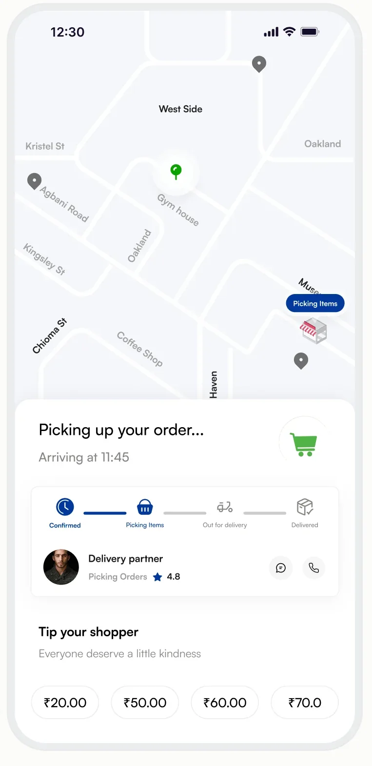 Order Tracking page