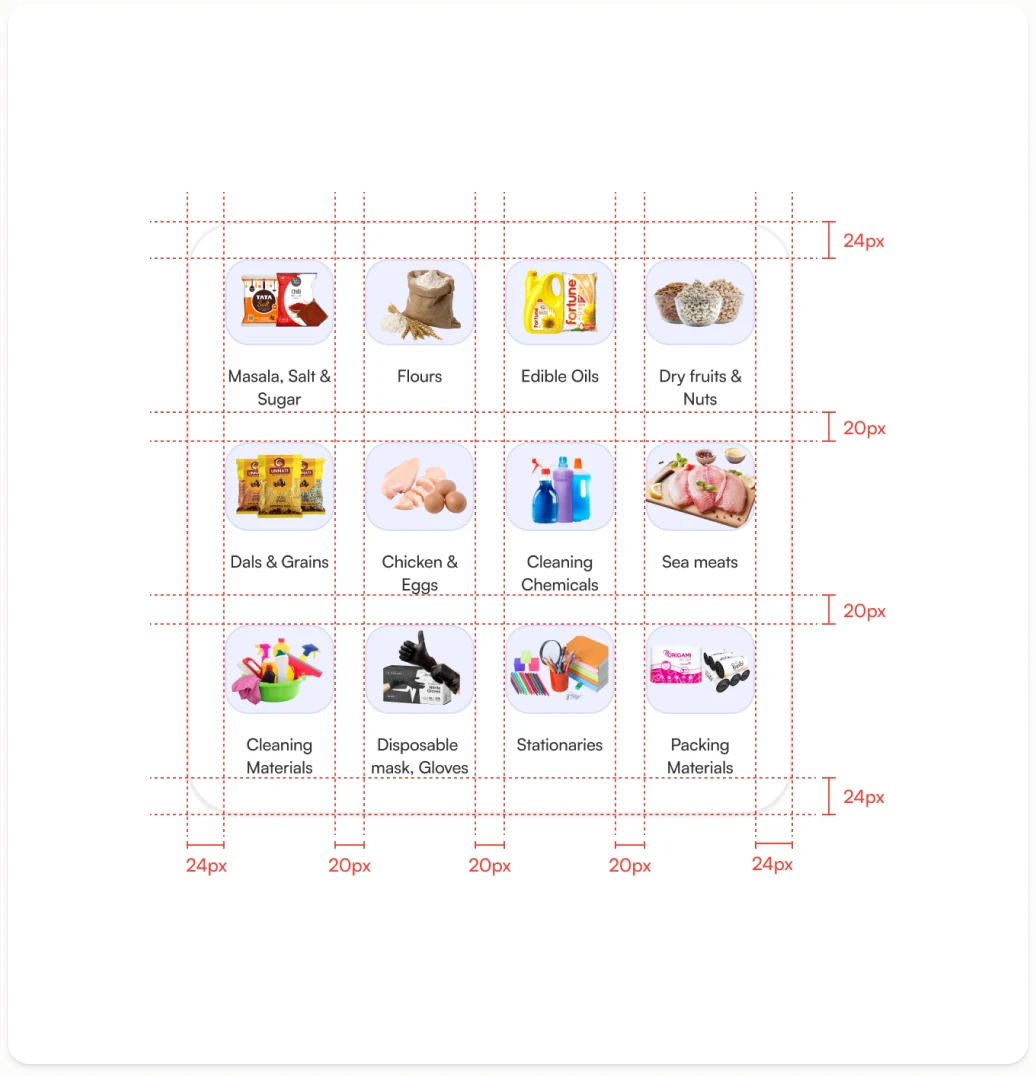 Change categories modal spacing
