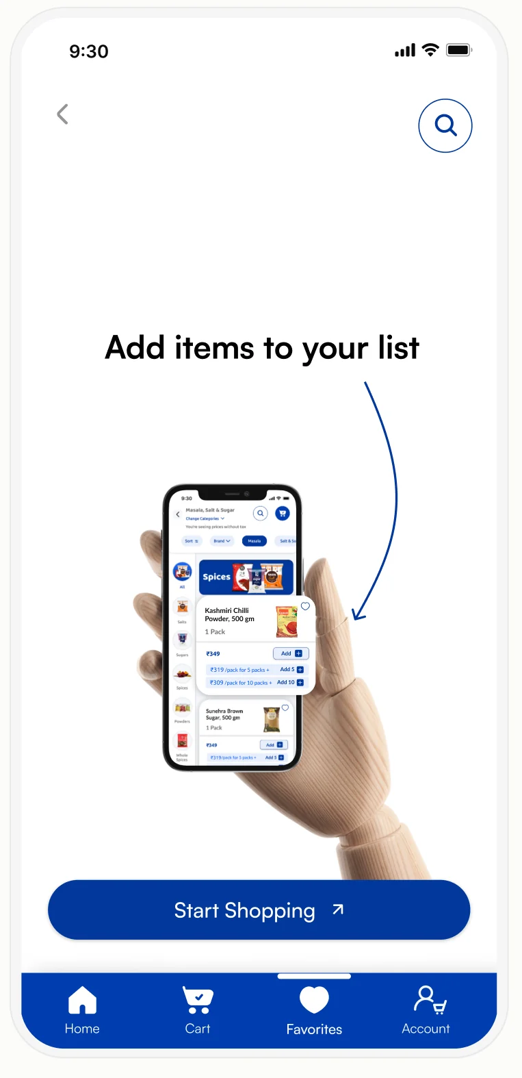 Favorites Page